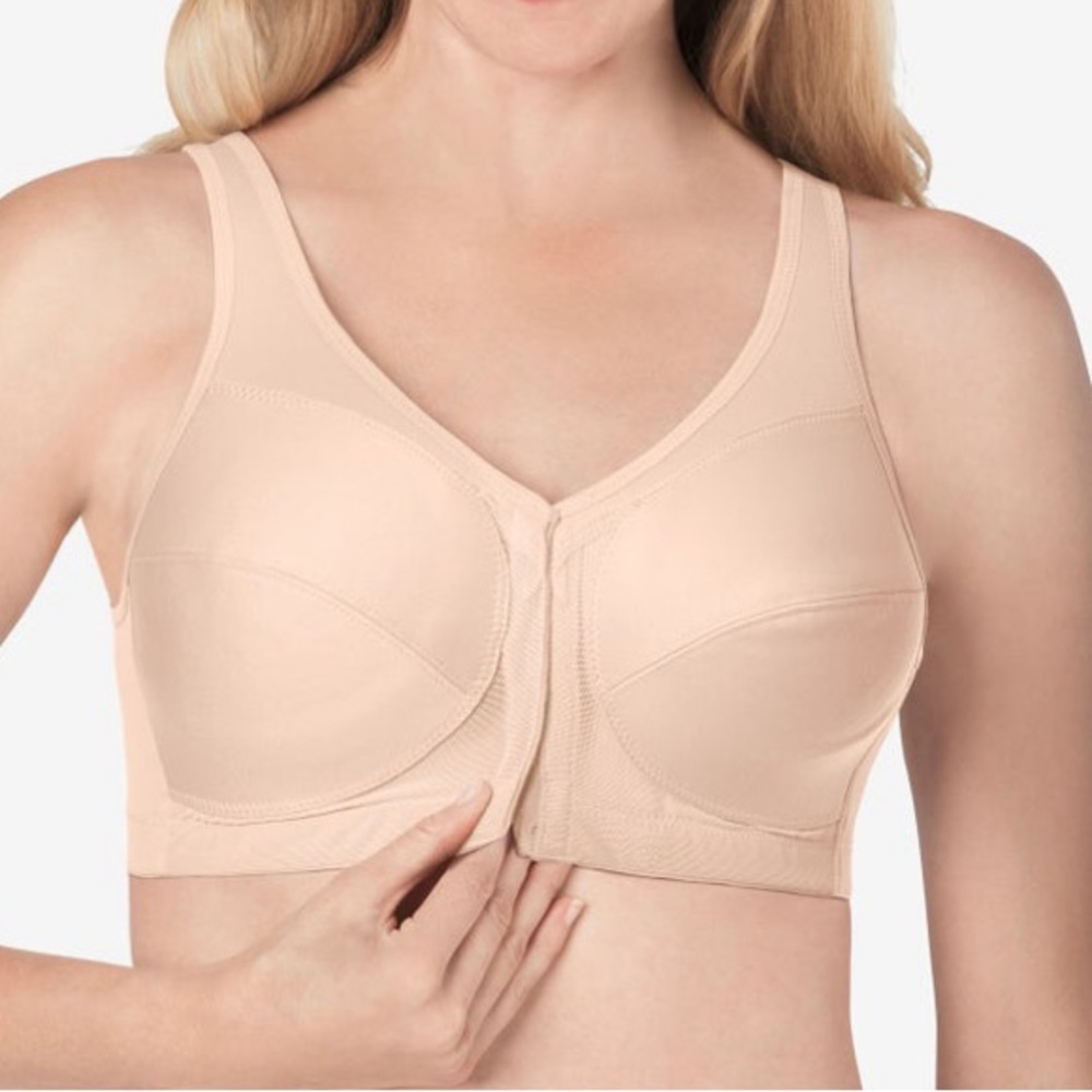 Glamorise Front Close Wireless Bra in Nude
